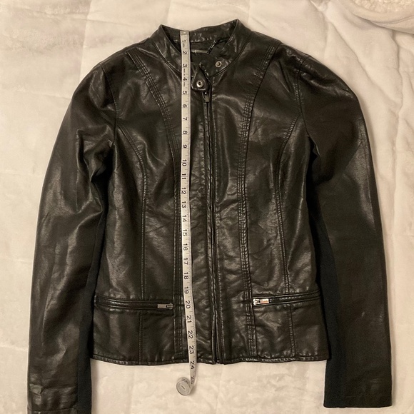 SOLD Express Black Faux Leather Jacket - Picture 1 of 11